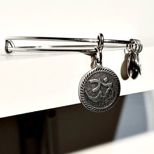 Alex & Ani Om Rafaelian Silver Bangle Bracelet